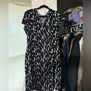 Black/White knee high dress